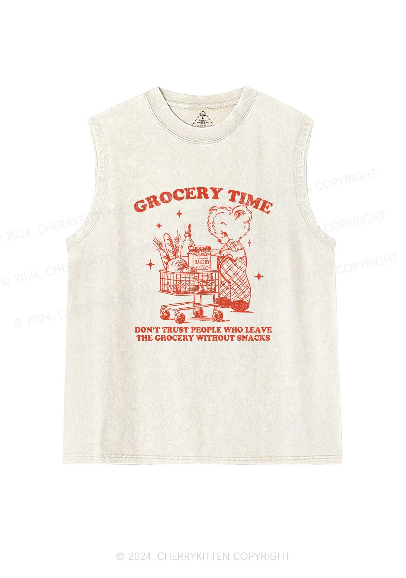 Grocery Time Y2K Washed Tank Cherrykitten