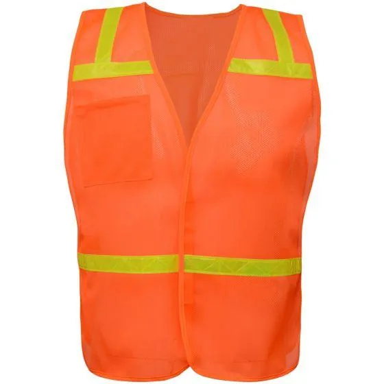 GSS Economy Enhanced Visibility Identification Safety Vest 3122 ORANGE