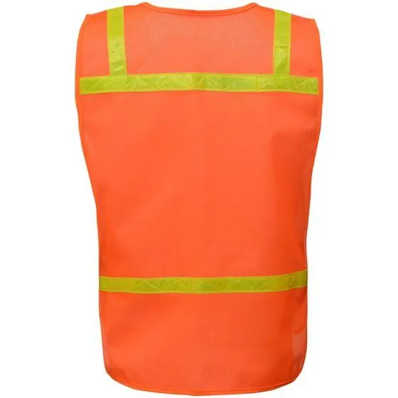 GSS Economy Enhanced Visibility Identification Safety Vest 3122 ORANGE