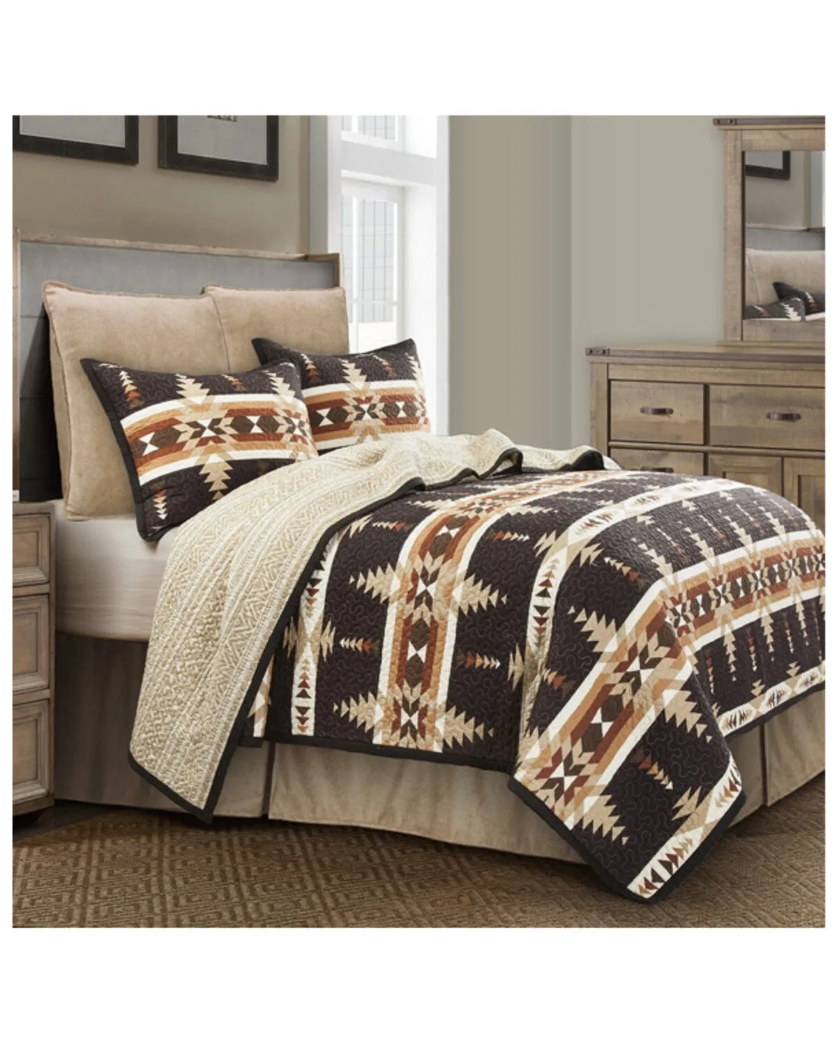 HiEnd Accents Yosemite Reversible 3-Piece King Quilt Set