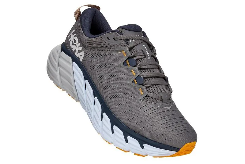 Hoka Mens Gaviota 3 ** Medium Width** Charcoal Gray/ Ombre Blue