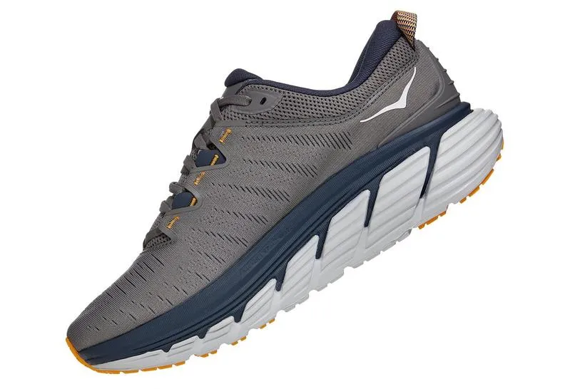 Hoka Mens Gaviota 3 ** Medium Width** Charcoal Gray/ Ombre Blue