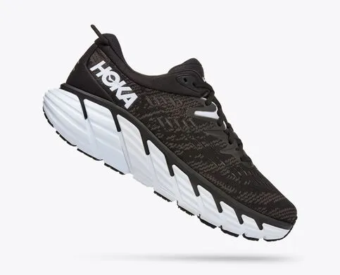 Hoka Mens Gaviota 4 Max Stability Running Shoe- Black/White