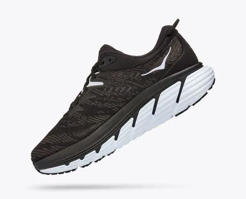 Hoka Mens Gaviota 4 Max Stability Running Shoe- Black/White