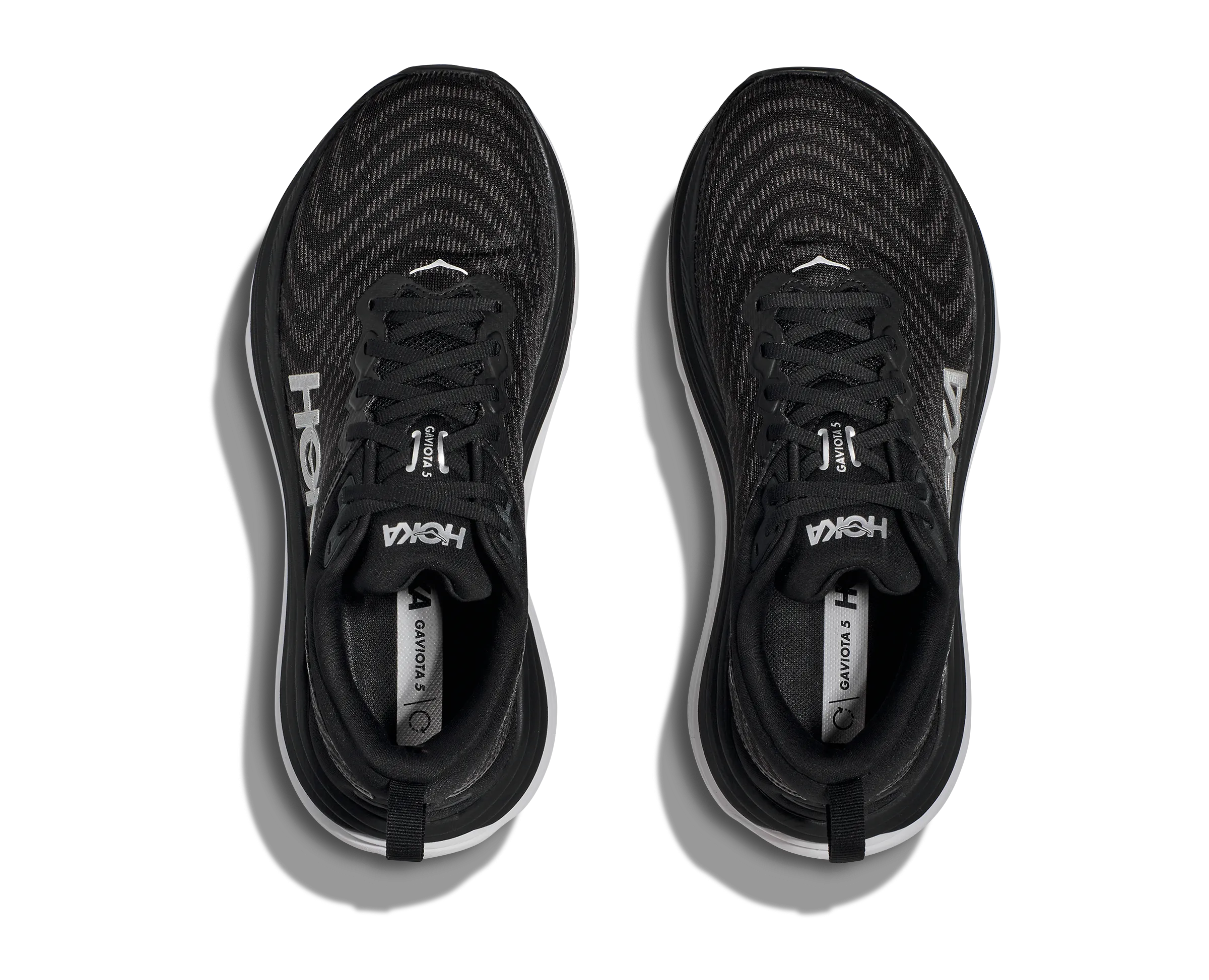 HOKA ONE ONE GAVIOTA 5 - WIDE - BLACK & WHITE - 1134270BWHT