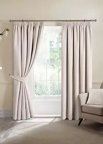 Home Curtains Camden Heavyweight Chenille Blackout Lined Pencil Pleat Curtains | Kaleidoscope