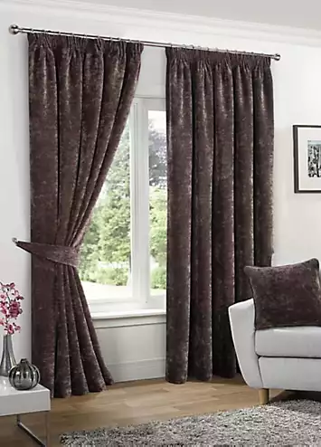 Home Curtains Camden Heavyweight Chenille Blackout Lined Pencil Pleat Curtains | Kaleidoscope