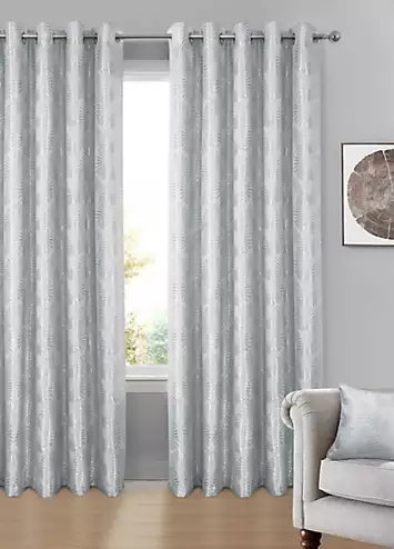 Home Curtains Chrissy Lurex Pair of Chenille Lined Eyelet Curtains | Kaleidoscope