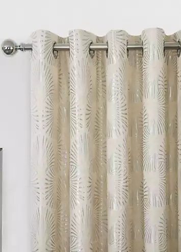 Home Curtains Chrissy Lurex Pair of Chenille Lined Eyelet Curtains | Kaleidoscope