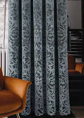 Home Curtains Taylor Embossed Velour Thermal Lined Pencil Pleat Curtains | Kaleidoscope