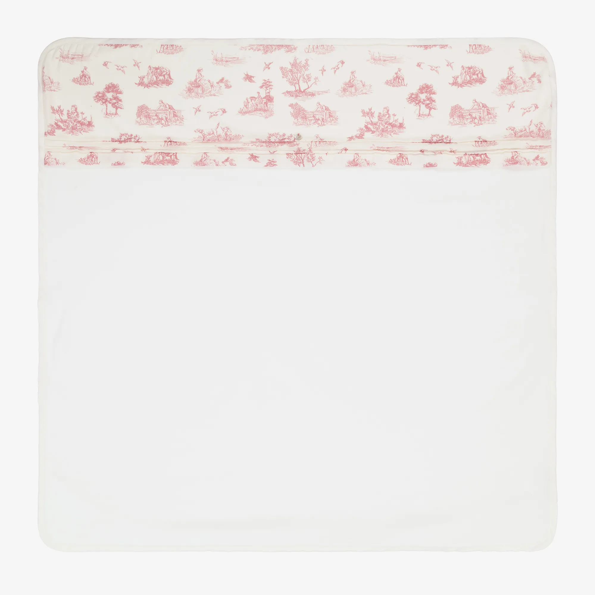 Ivory & Pink Toile de Jouy Blanket (74cm)