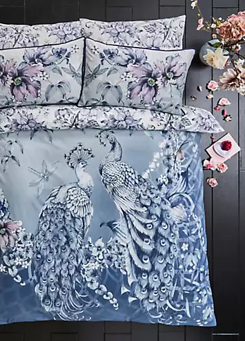 Joe Browns Poised Peacocks Cotton 200 Thread Count Reversible Duvet Cover Set | Kaleidoscope