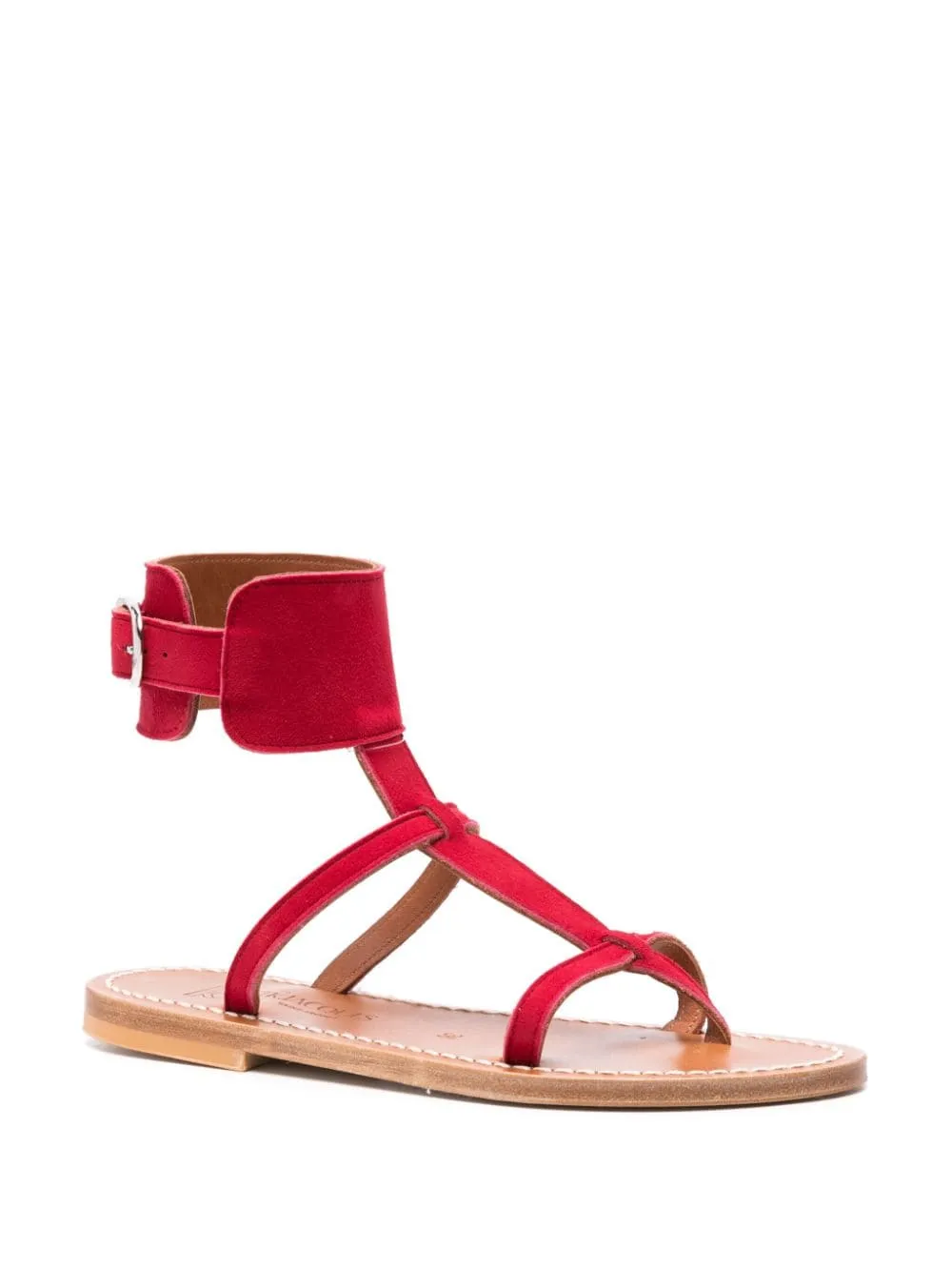 K Jacques St Tropez    K Jacques St Tropez Caravelle Leather Flat Sandals