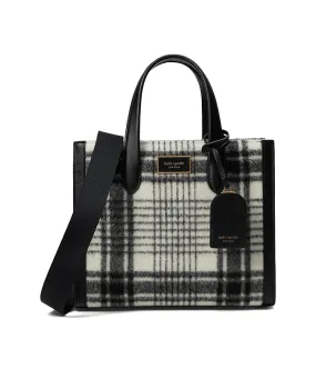 Kate Spade New York Manhattan Studio Plaid Fabric Small Tote