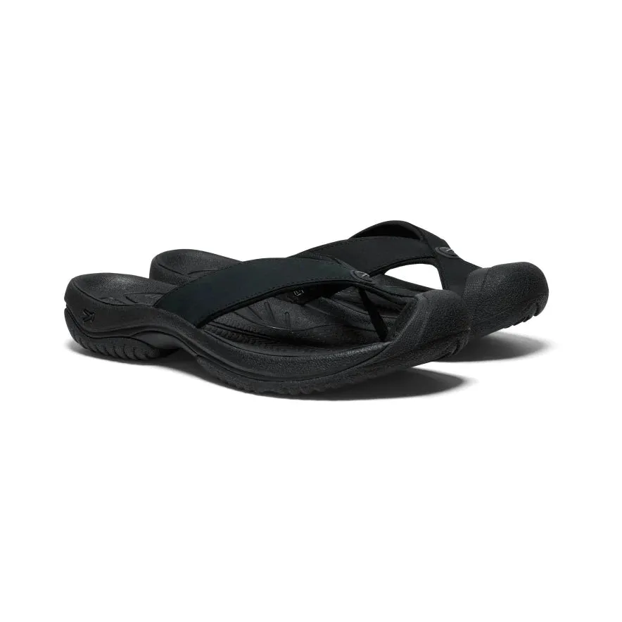 Keen Men's Waimea TG Leather Flip-Flop Sandals - Black