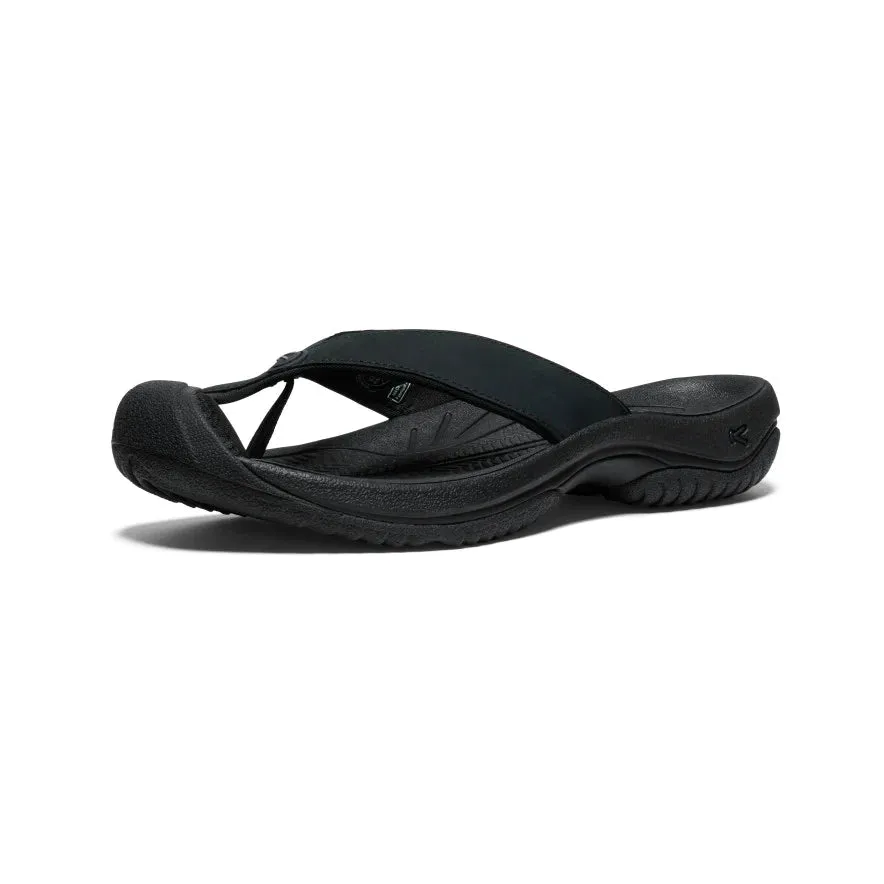 Keen Men's Waimea TG Leather Flip-Flop Sandals - Black