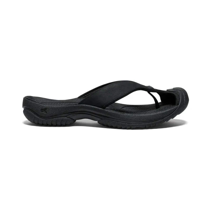 Keen Men's Waimea TG Leather Flip-Flop Sandals - Black