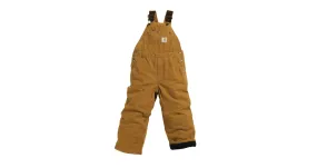 Kid's Duck Bib Overall/ Quilt Lined - Carhartt Brown - 12