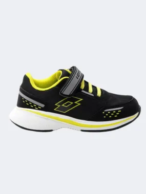 Lotto Speedevo 600 Amf Ps Boys Running Shoes Black/Yellow/Grey