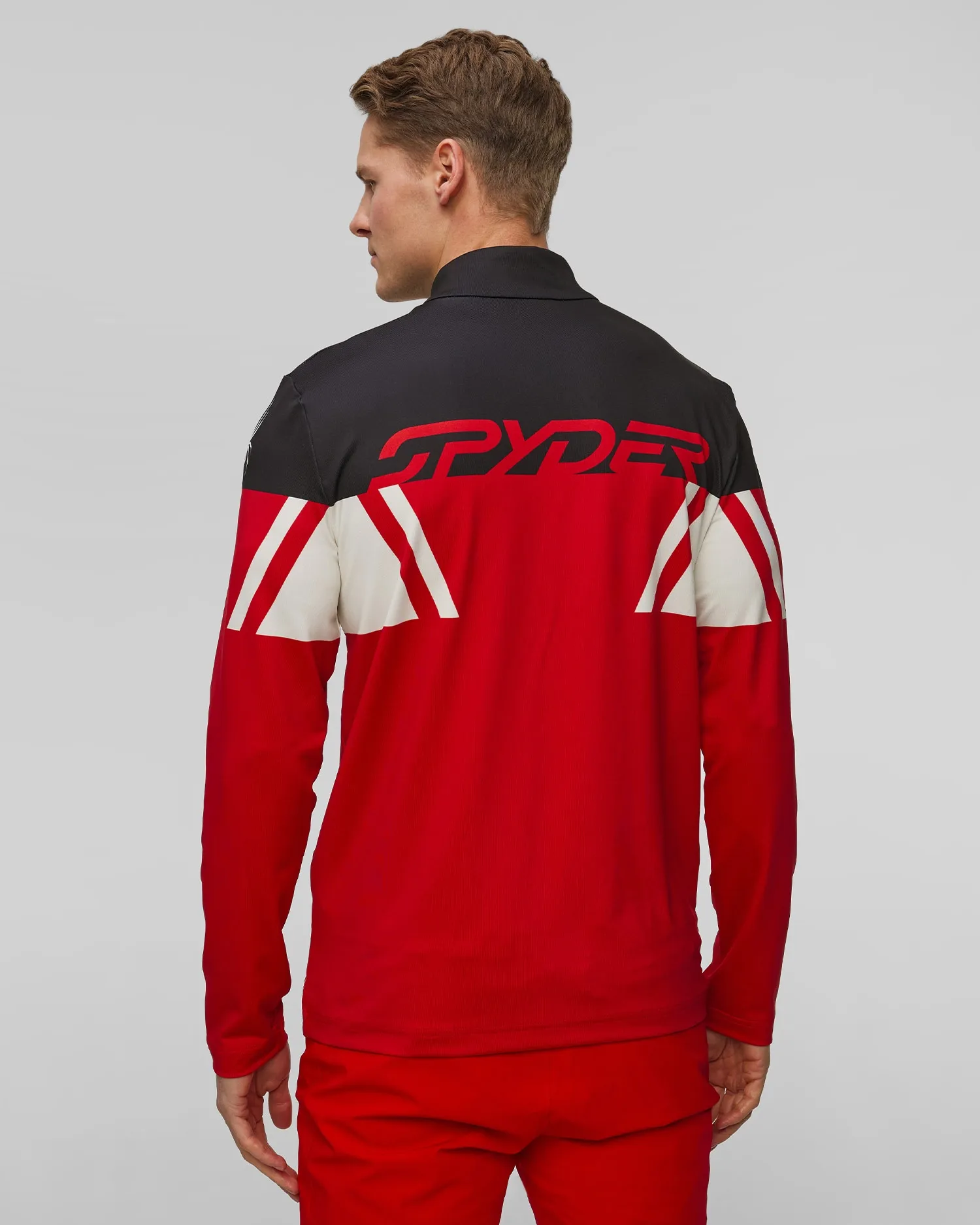 Men's ski turtleneck Spyder Podium 1/2 Zip 38A015401-spyder-red