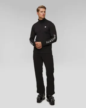 Men's zip-up turtleneck Descente Sleeve Logo DWMYGB22-blk