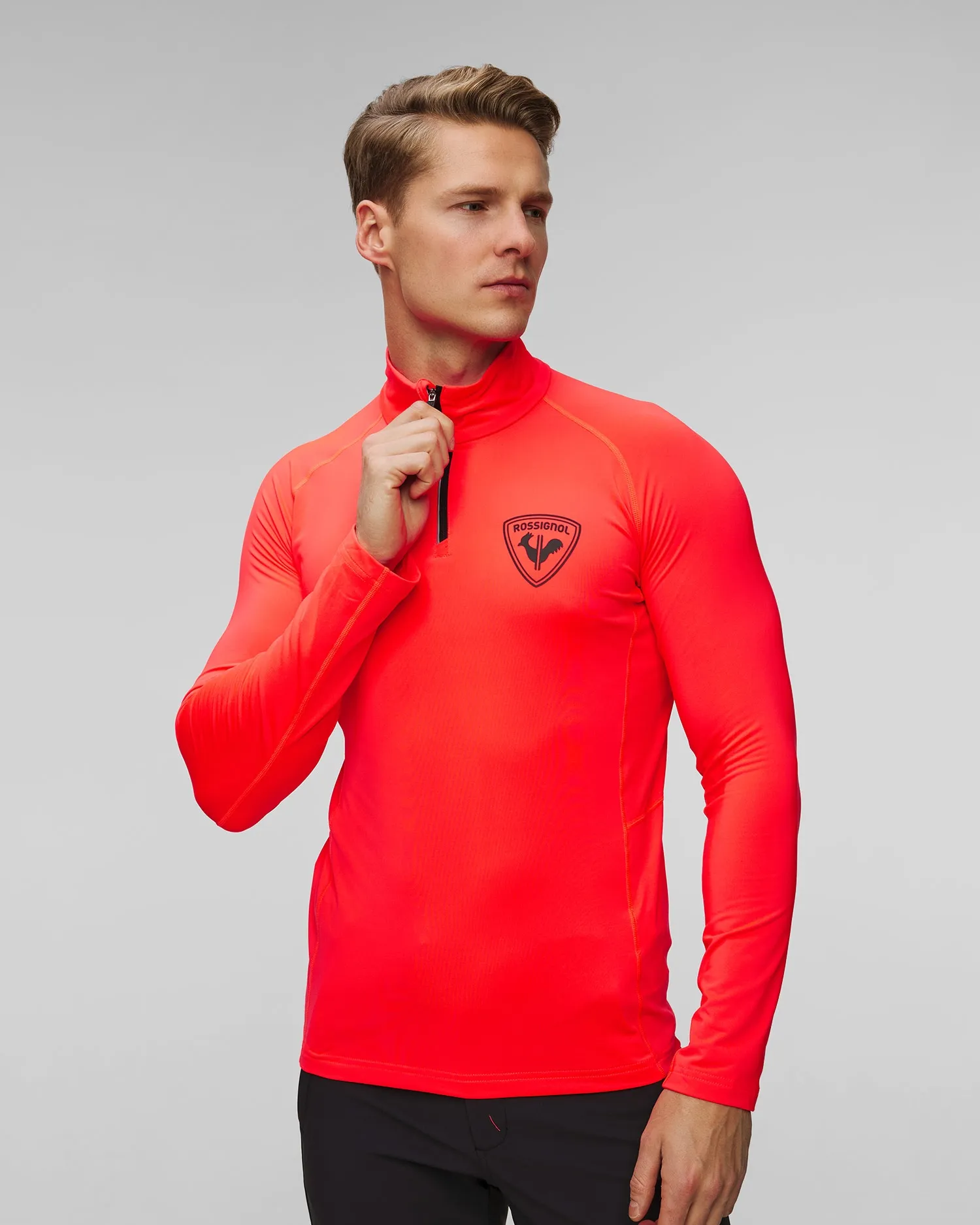 Men’s turtleneck with a zip Rossignol New Hero Classique 1/2  RLNML14-316