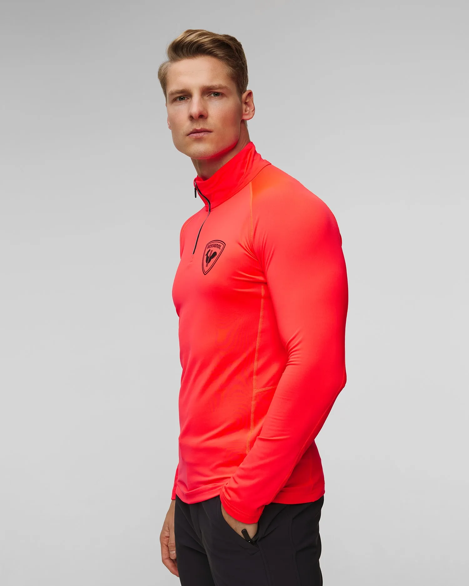 Men’s turtleneck with a zip Rossignol New Hero Classique 1/2  RLNML14-316