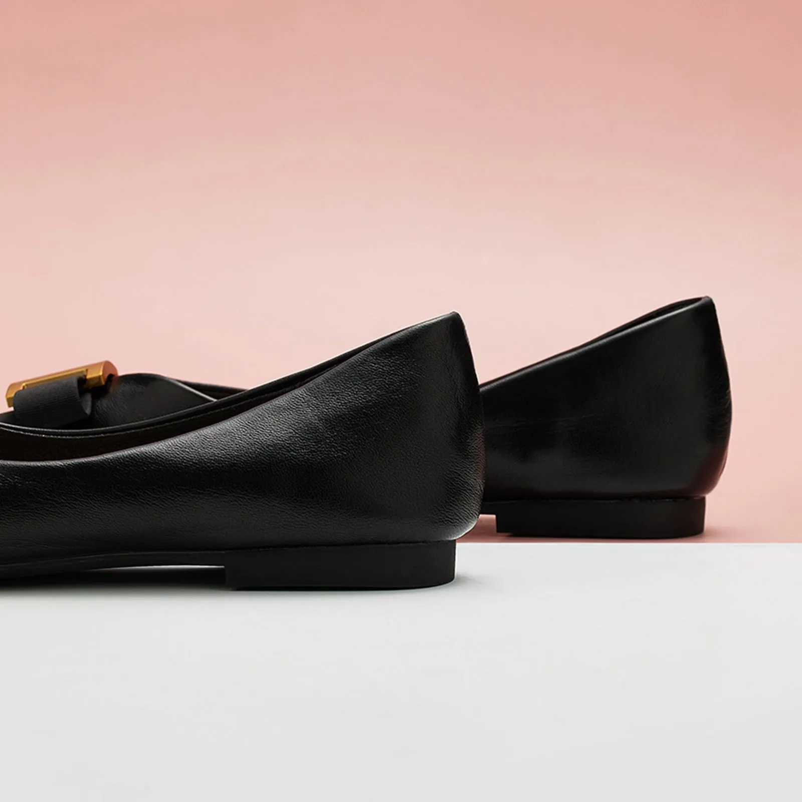 Metal Tie Flats (Aida) Black