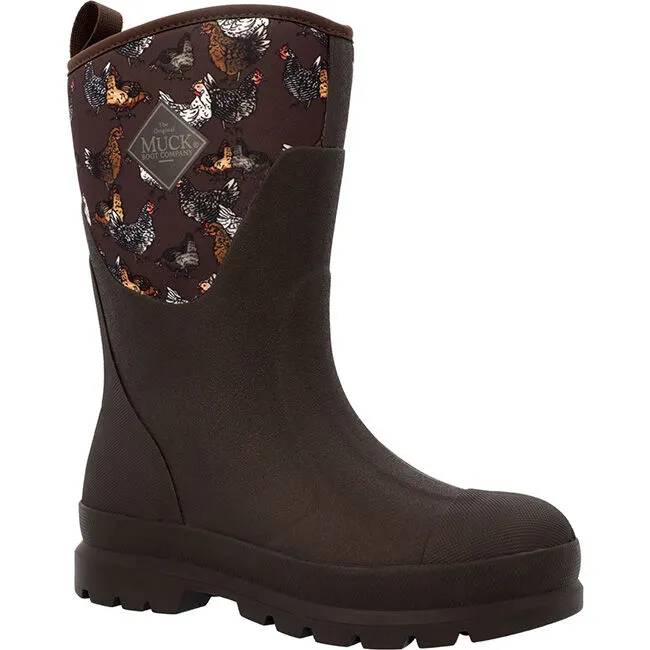 Muck Boot Company Women's Chore Mid Boot - Brown/Chickens