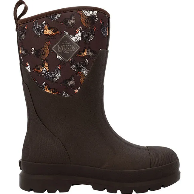 Muck Boot Company Women's Chore Mid Boot - Brown/Chickens