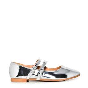 NELMA-05 Patent Double Strap Mary Jane Ballet Flats