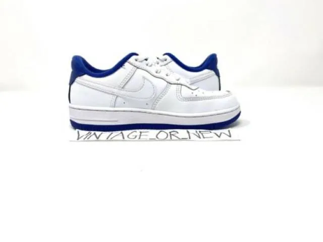 Nike Air Force 1 Low White Deep Royal Blue 2020 PS Presc...