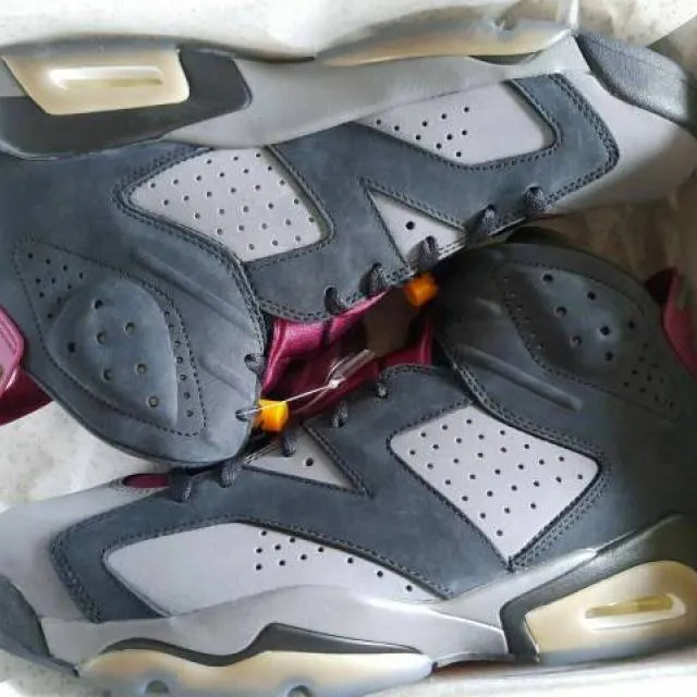 Nike Air Jordan 6 VI Retro Bordeaux 4-13 Black Light Gra...