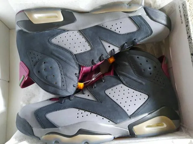 Nike Air Jordan 6 VI Retro Bordeaux 4-13 Black Light Gra...