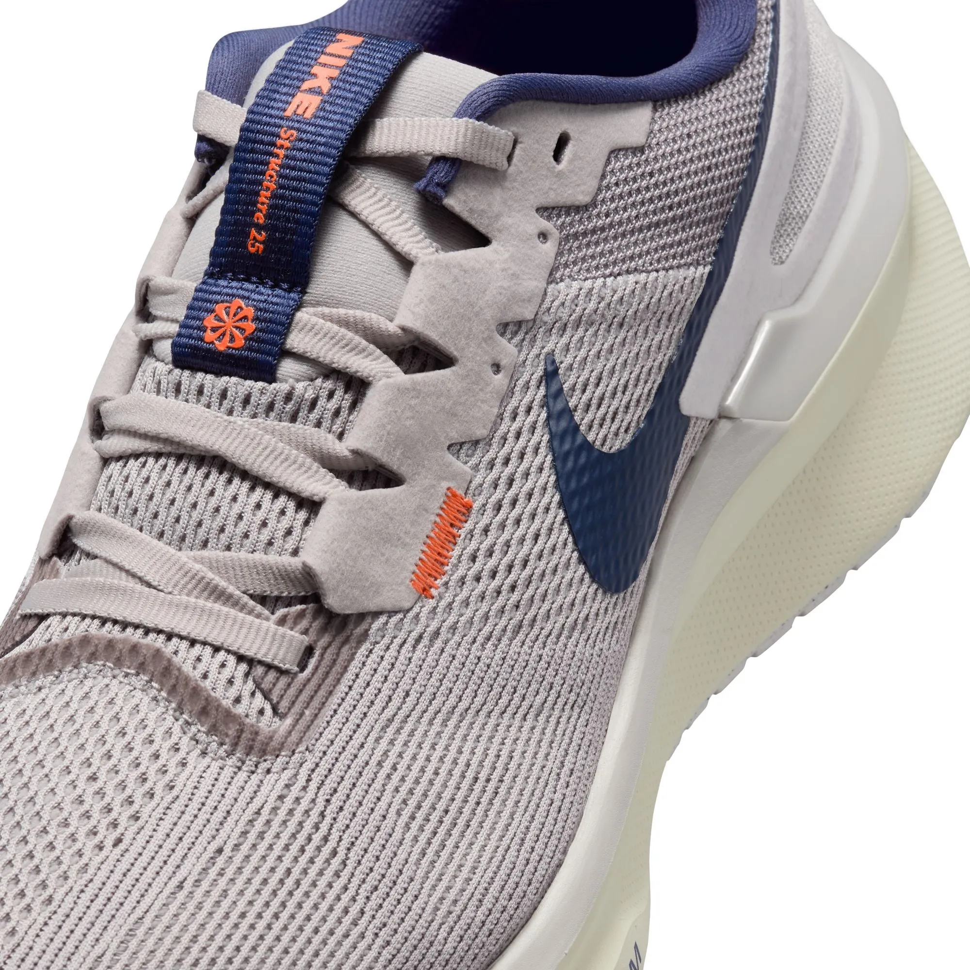 Nike Men's Air Zoom Structure 25 Running Shoes Light Iron Ore / Total Orange / Atmosphere Grey / Thunder Blue