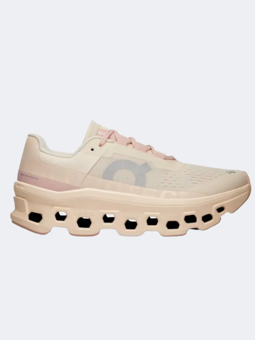 On Cloudmonster Women Running Shoes Moon/Fawn