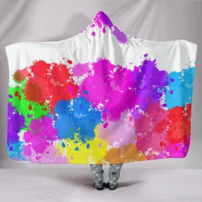 Paint Splatter Hooded Blanket