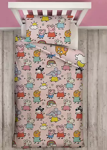 Peppa Pig Playful Single Rotary Duvet Cover Set | Kaleidoscope