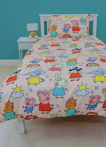 Peppa Pig Playful Single Rotary Duvet Cover Set | Kaleidoscope