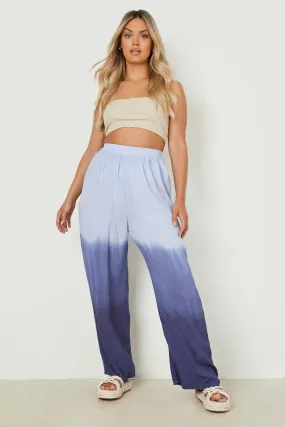 Plus Ombre Cheesecloth Beach Trousers