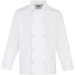 Premier Mens Studded Front Long Sleeve Chefs Jacket 