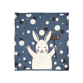 Red Caribou Pima Cotton Baby Knit Blanket 63Usagi Blue