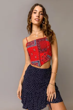 Renae Paisley Bandana Hank Tank Top