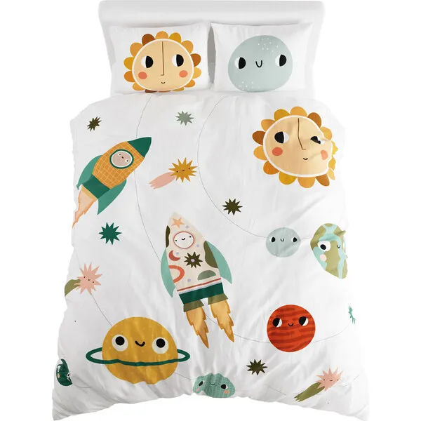 Rookie Humans Duvet And Pillowcase Twin Bedding Set, Space Explorer