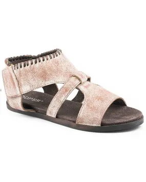 Roper Women's Free Spirit Hair-On Hide Leather Sandals