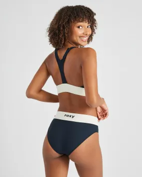 Roxy Active Colorblock Mid Classic Bikini Bottom