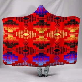 Seven Tribes Double Horizon Red Hooded Blanket