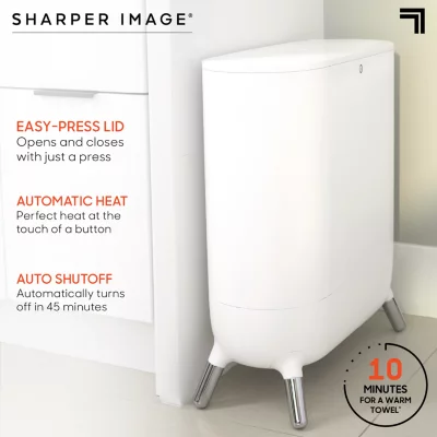 Sharper Image SpaStudio Towel Warmer Heated Comfort + Aromatherapy Large Capacity Warms 3 Towels