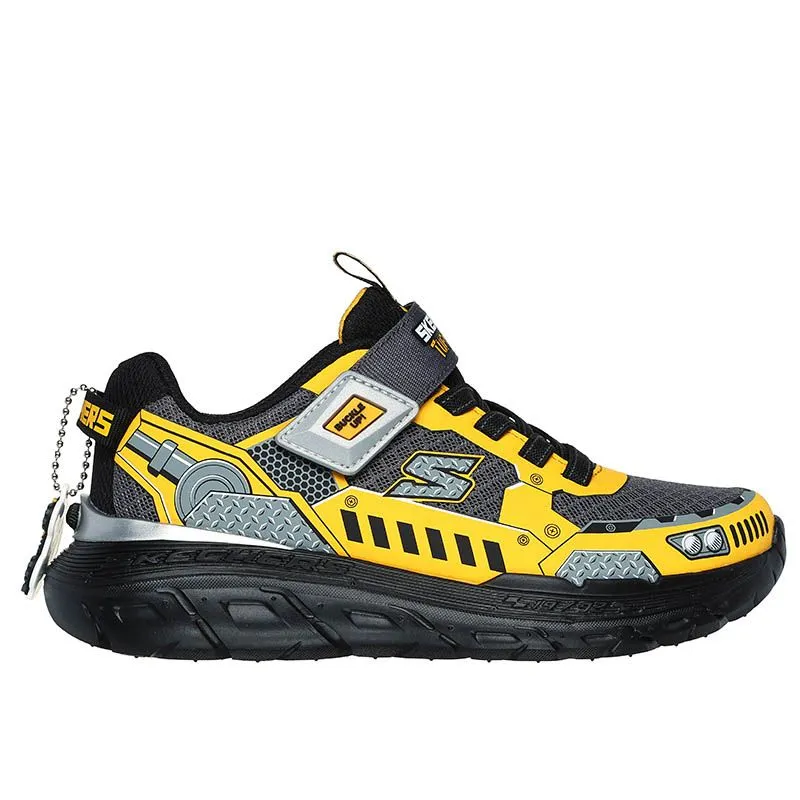 Skechers Kids' Skech Tracks Junior Trainers Charcoal / Yellow - SS24