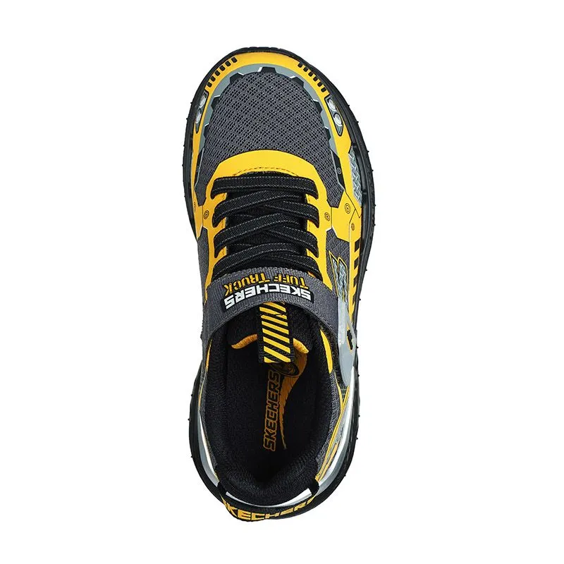 Skechers Kids' Skech Tracks Junior Trainers Charcoal / Yellow - SS24